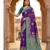 Purple pashmina paithani silk saree with beautifully multicolor border and pallu