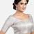 Silver brocade printed readymade saree blouse