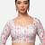 White cotton deep neck full sleeves readymade blouse