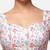 White cotton deep neck full sleeves readymade blouse