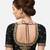 Embroidered black silk georgette princess cut padded readymade saree blouse