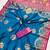 Teal pashmina paithani silk saree with beautifully multicolor border and pallu