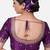 Purple silk round neck half sleeves readymade blouse