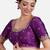 Purple silk round neck half sleeves readymade blouse