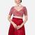 Maroon silk deep neck half sleeves readymade blouse