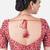 Maroon silk deep neck half sleeves readymade blouse