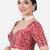 Maroon silk deep neck half sleeves readymade blouse
