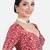 Maroon silk deep neck half sleeves readymade blouse