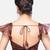 Brown crush tissue sweetheart neckline readymade blouse