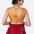 Orange deep neck sleeveless readymade saree blouse