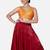 Orange deep neck sleeveless readymade saree blouse