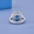 Luxury Blue Sapphire Oval Cut Statement Ring with Pear Cubic Zirconia Side Stones for Women Elegant