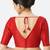 Silk high neck half sleeves red saree blouse readymade