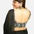 Black cotton deep neck sleeveless readymade blouse