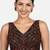 Black cotton sequin & thread work v-neck sleeveless saree blouse