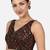 Black cotton sequin & thread work v-neck sleeveless saree blouse