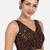 Black cotton sequin & thread work v-neck sleeveless saree blouse