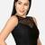 Designer high neck black dupion silk full net padded sleeveless readymade saree blouse