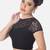 Black high neck short sleevess princesss cut padded readymade saree blouse