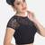 Black high neck short sleevess princesss cut padded readymade saree blouse