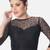 Net butter crepe black designer princess cut padded 3/4th sleeves readymade saree blouse