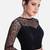 Net butter crepe black designer princess cut padded 3/4th sleeves readymade saree blouse