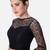 Net butter crepe black designer princess cut padded 3/4th sleeves readymade saree blouse