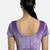 Velvet light purple short sleeves princess cut stretchable readymade saree blouse