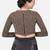 Copper tissue high neck full sleeves readymade blouse