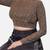 Copper tissue high neck full sleeves readymade blouse