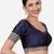Navy blue dupion silk saree blouse