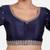 Navy blue dupion silk saree blouse