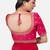 Rani pink silk embroidered round neck readymade saree blouse