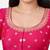 Rani pink silk embroidered round neck readymade saree blouse