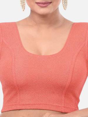 Gajri spandex short sleeves stretchable readymade saree blouse 5