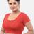 Red spandex short sleeves stretchable readymade saree blouse