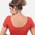 Maroon spandex short sleeves stretchable readymade saree blouse
