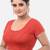 Maroon spandex short sleeves stretchable readymade saree blouse