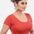 Maroon spandex short sleeves stretchable readymade saree blouse