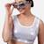 Sequence embellished stretchable round neck blouse