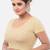 Gold spandex short sleeves stretchable readymade saree blouse