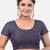 Navy spandex short sleeves stretchable readymade saree blouse