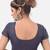 Navy spandex short sleeves stretchable readymade saree blouse
