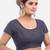Navy spandex short sleeves stretchable readymade saree blouse