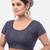 Navy spandex short sleeves stretchable readymade saree blouse