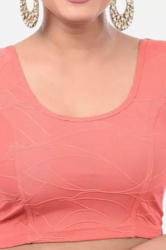 Gajri spandex short sleeves stretchable readymade saree blouse