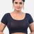Navy spandex short sleeves stretchable readymade saree blouse