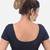 Navy spandex short sleeves stretchable readymade saree blouse