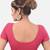 Pink spandex short sleeves stretchable readymade saree blouse