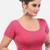 Pink spandex short sleeves stretchable readymade saree blouse